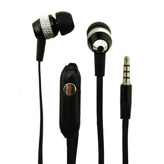 Super Bass Noise-Isolation Stereo Earbuds/ Earphones for Panasonic Eluga Ray 700, P99,Eluga 14,Ray 500,P9,P55 Max, Ray X,Ray Max (Black) - w/ Mic + MND Stylus