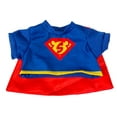 thumbnail image 1 of Super Bear T-Shirt With Cape Teddy Bear Clothes Fits Most 8" - 10" Stuffed Animals, 1 of 3