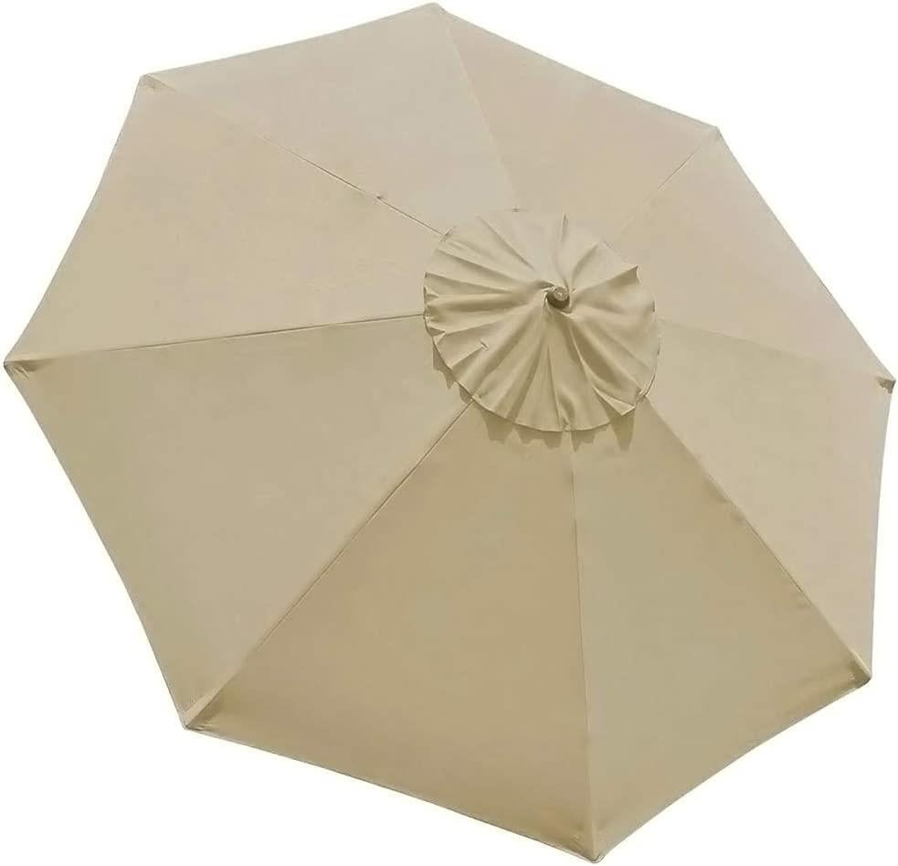 Super Beige Replacement Canopy for Round 9FT Patio Umbrellas with 8