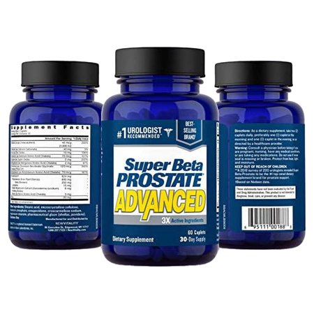 Super Beta Prostate Advanced Caplets for Prostate Support, 60 Count,