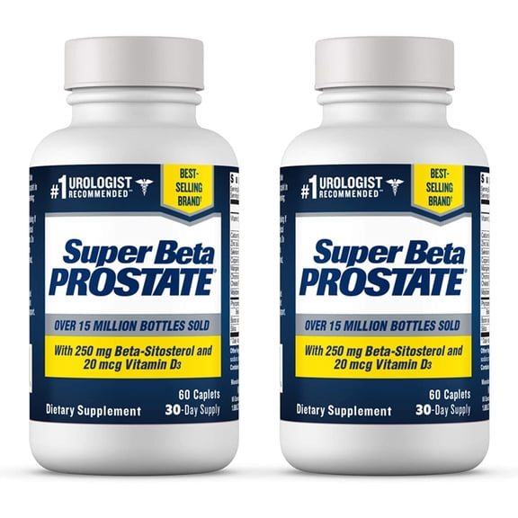 Super Beta Prostate Urologist Recommended Prostate Supplement for Men, Caplets, 60 Ct - 2 Pack *EN