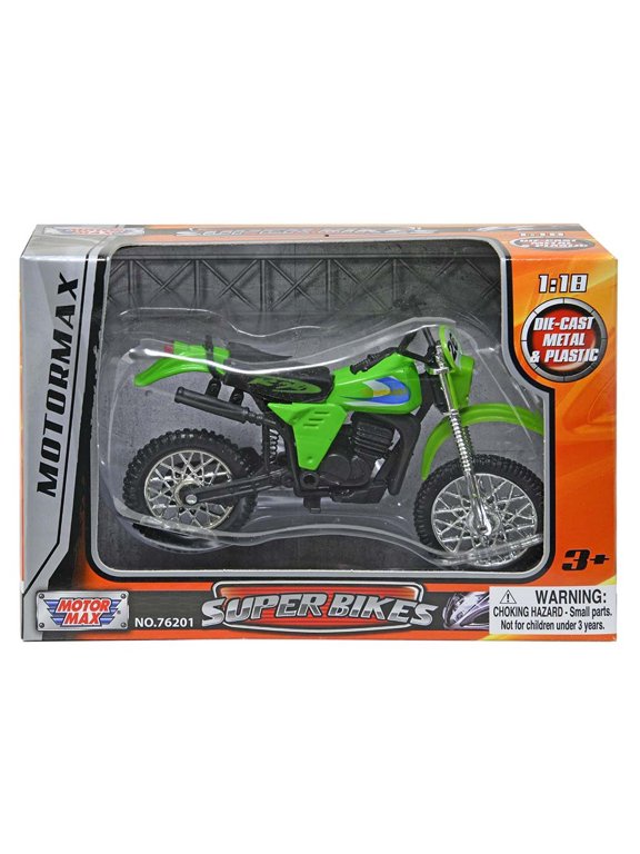 Super Bikes Motorcycle 1:18 Die-Cast Metal & Plastic, age 3+( color may vary)