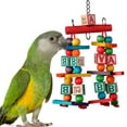 thumbnail image 1 of Super Bird Creations SB448 Katy's ABC Jr. Interactive Bird Toy - Durable Chew Toy, Non-Toxic Textured ABC Blocks, Safe 'Polly' Rope, Ideal for Parrots & Ringnecks - Medium Bird Size - 7" x 5" x 1.5", 1 of 7