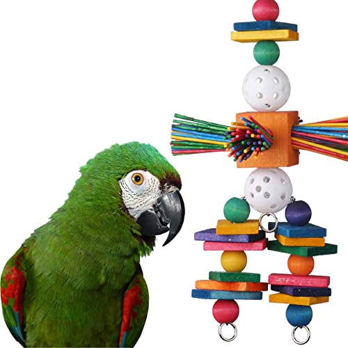 Super Bird Creations SB513 Willy Nilly Bird Toy - Enriching Parrot Toy for Large Birds, Medium Conure Toys, Bird Foraging Toys, Parrot Toys for Medium Birds, Medium/Large Bird Size, 14" x 6.5"