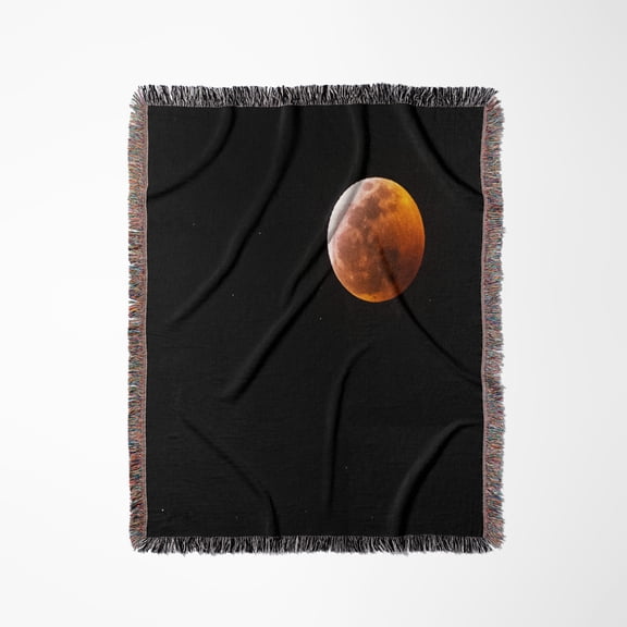 Super Blood Moon And Lunar Eclipse January 20, 2019., Woven Blanket