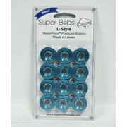 Super Bobs MasterPiece Cotton 70yd Prewound Bobbins 12ct L-Style Gone Fishing