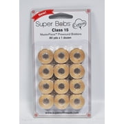 Super Bobs MasterPiece Cotton 80yd Prewound Bobbins 12ct Class 15 Ancient Scroll