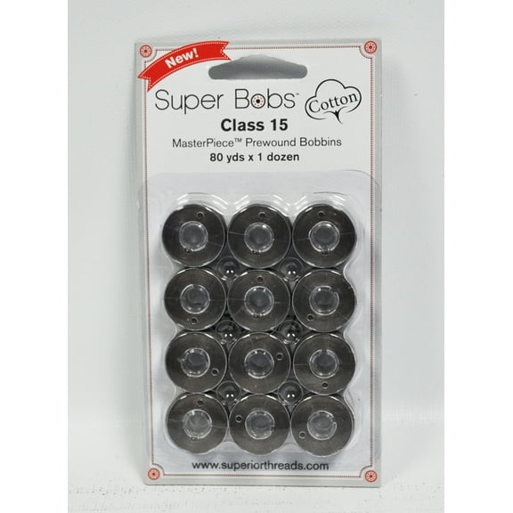Super Bobs MasterPiece Cotton 80yd Prewound Bobbins 12ct Class 15 Nightscape