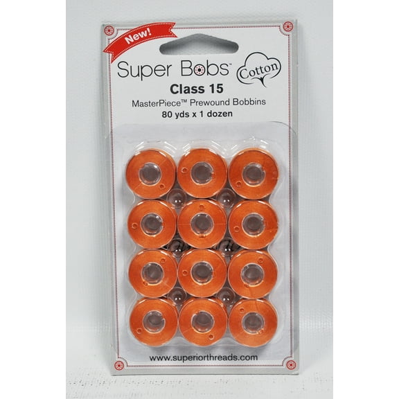 Super Bobs MasterPiece Cotton 80yd Prewound Bobbins 12ct Class 15 Renoir