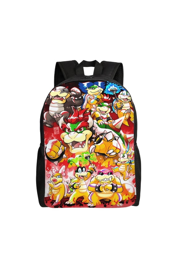 Super Bow-ser Backpack,3d Print Laptop Backpack Lightweight Casual Daypack Bookbag Multi-Function Travel Backpack