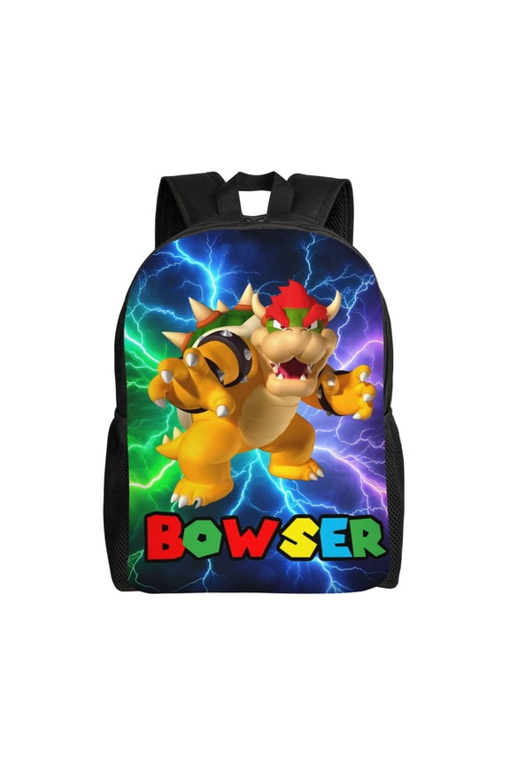 Super Bow-ser Backpack,3d Print Laptop Backpack Lightweight Casual Daypack Bookbag Multi-Function Travel Backpack
