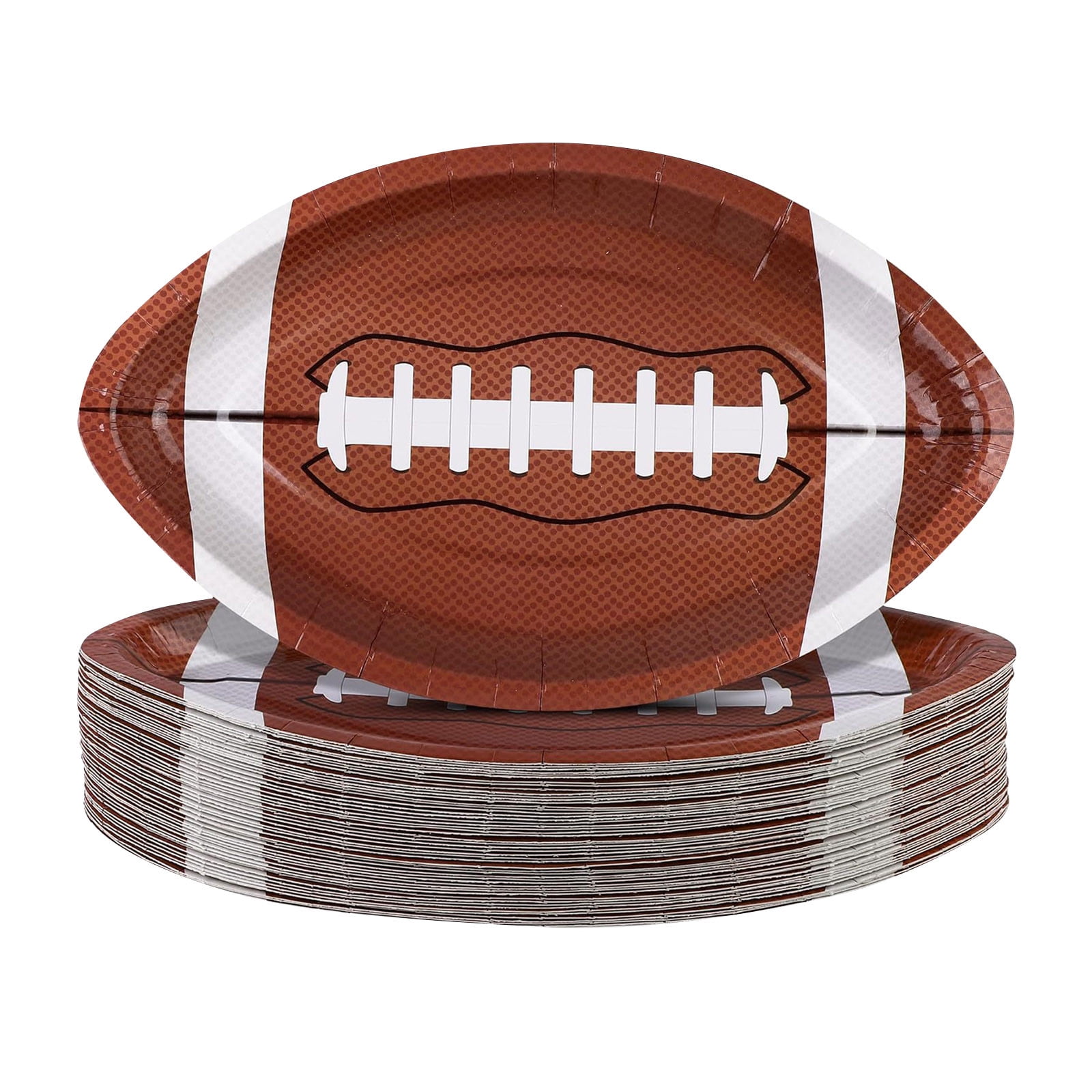 Super Bowl Party Decorations Football Paper Plate Oval Food Tray French