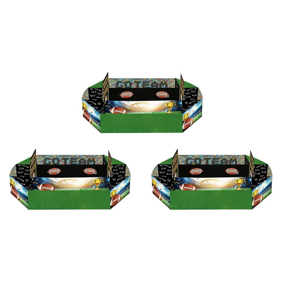 Super Bowl Party Supplies Rectangular Soccer Field Party Snack Tray Cardboard Disposable Food Holders For Events Gatherings Parties B
