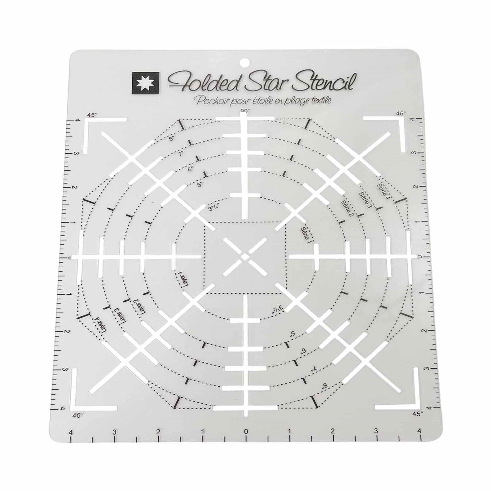 Super Bowl Promotion Sewing Ruler, Folded Star Guide Template Super Bowl Promotion Sewing Ruler, Folded Star Guide Template