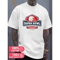 thumbnail image 1 of Super Bowl Tee for men white 180G 100% Cotton Comfortable loose and fashionable T-shirt Classic Unisex Shirt Short Sleeve tshirts Unique Design Unisex Shirt Short Sleeve tshirts, 1 of 7
