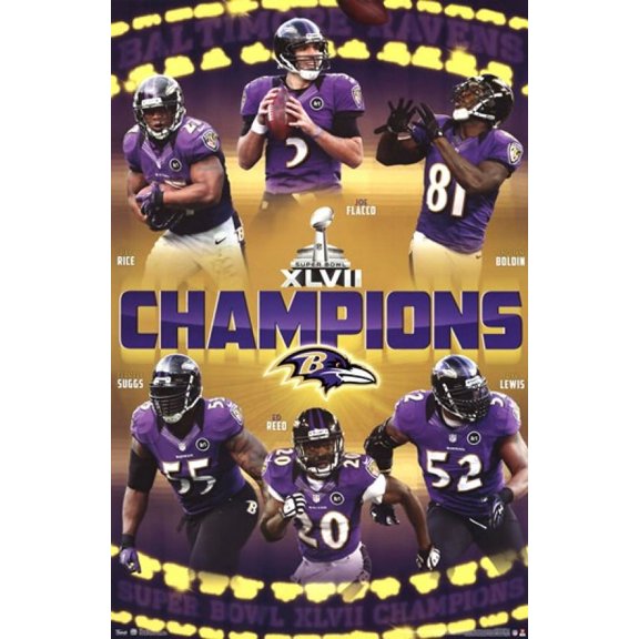 Super Bowl XLVII - Champs Poster - 22 x 34 inches