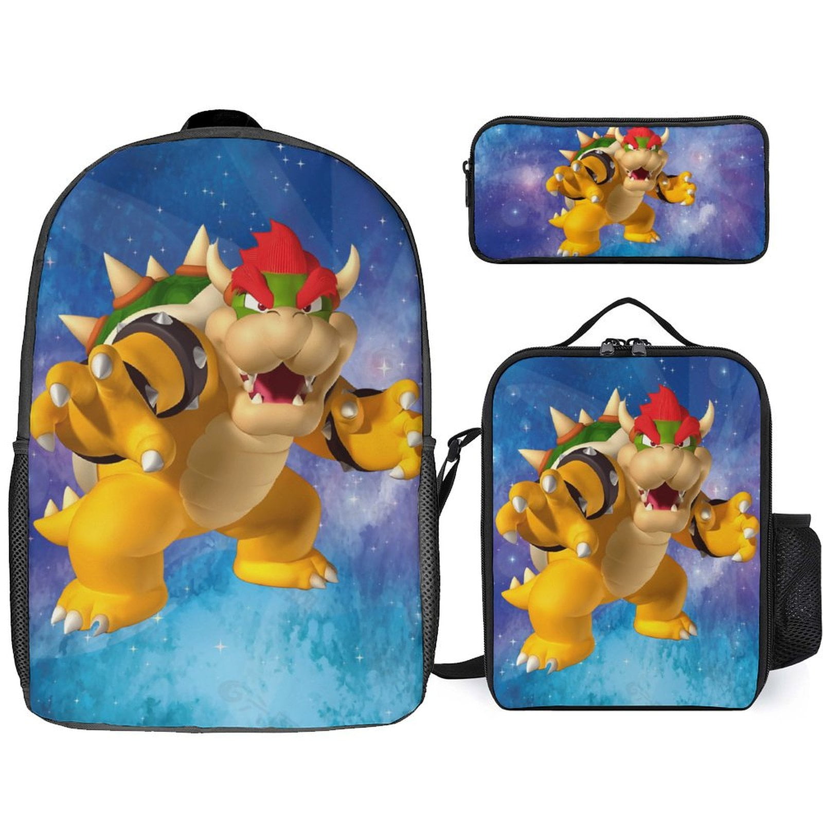 Zanxiantu Kids Backpack Set - Dinosaur Tie Dye 3-Piece Set With Lunch Bag & Pencil Case, For School & Travel