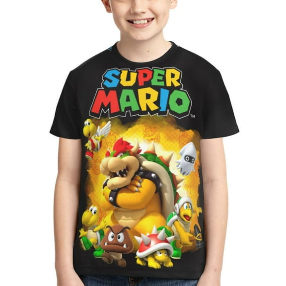 Super Bowser Boys Girls T Shirt Kids Short Sleeve Crewneck 3d Printed Graphic Shirts For Kids Youth Small
