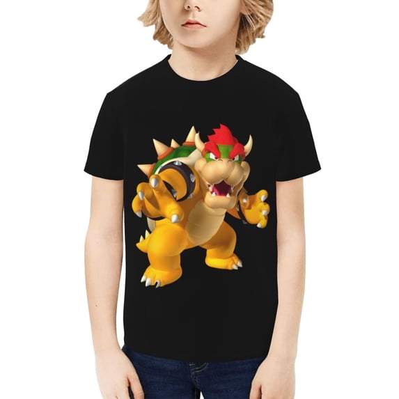 Super Bowser Kids T-Shirt 3d Printed Graphic T-Shirts Boys And Girls Short Sleeve Shirts For Youth Kids X-Small