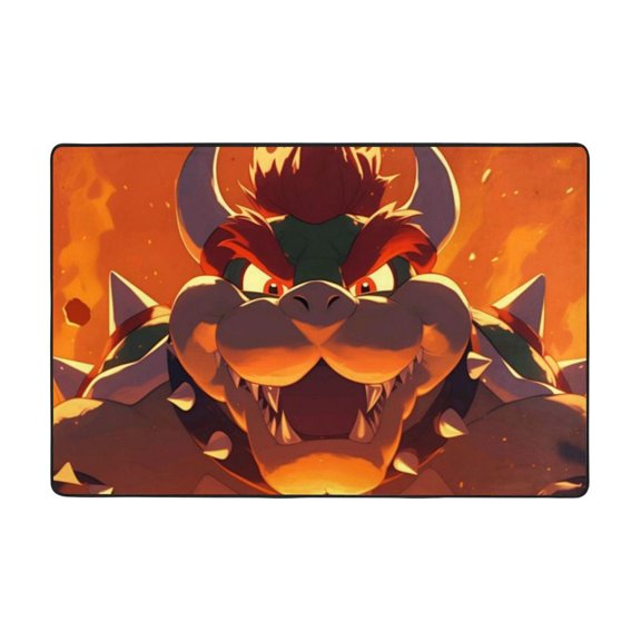 Super Bowser Rugs Washable Cover Floor Rug Carpets Bathroom Decorations For Kitchen Bedroom Indoor 36"X24"