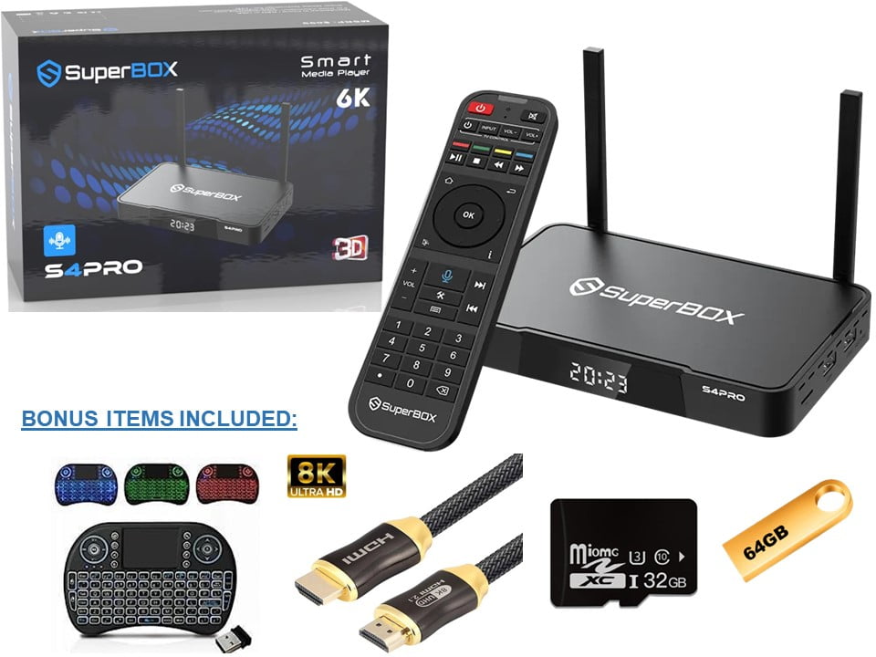 Super Box S4 Pro Bundle Deal New 2024 Plug N' Play No Setup