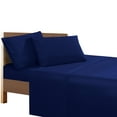 thumbnail image 1 of Super Breathable Soft Sheet set, 1500 Series Vibrant Colors, Twin/Twin XL, Navy Blue, 1 of 5