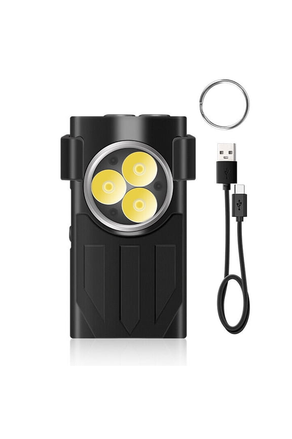 Super Bright 1100LM LED Mini Flashlight Lantern with Keychain Magnetic Portable Torch USB C Rechargeable Lamp