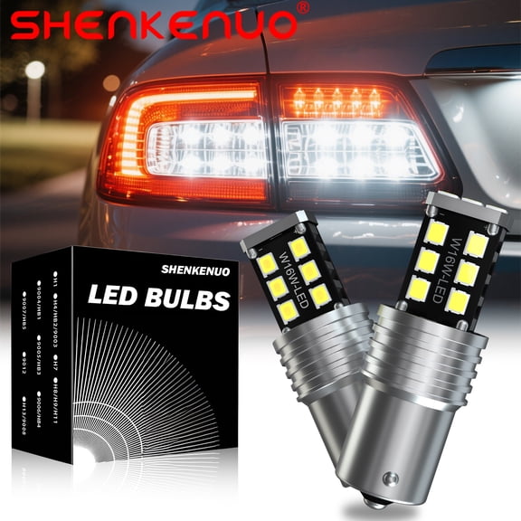 Super Bright 1156 LED Reverse Backup Light 6000K White Parking DRL Lamp 2 Bulbs