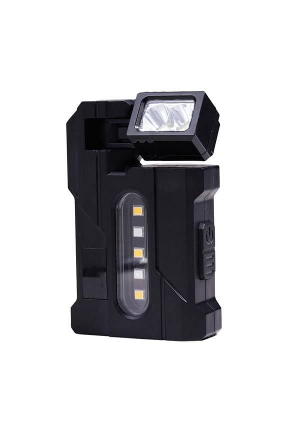 Super Bright 1200 Lumens Mini Rechargeable LED Flashlight 3 Modes Pocket-Sized Keychain Light 180 Degree Rotatable Magnetic Torch for Outdoor Emergency