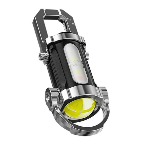 Super Bright 1200LM Mini Key #Ring# Flashlight – 2026 New Waterproof Rechargeable LED Torch with Side Light & Phone Charger, Lightweight and Portable for Outdoor Camping, Rescue, and Daily Carry