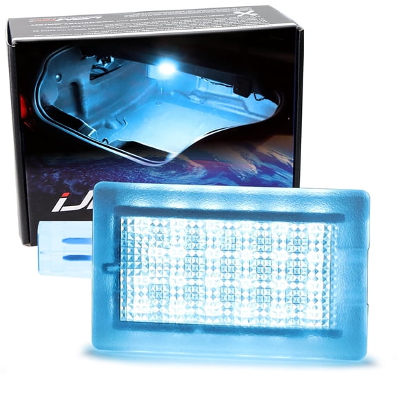 Super Bright 2W High Power Aqua Ice Blue Full LED Trunk Cargo Area Light Assembly For Dodge Challenger Charger Dart Magnum Chrysler 200 300 Sebring, Powered by 18-SMD LED Diodes