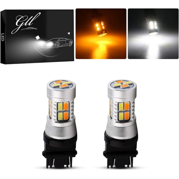 Bright 3157 /White Switchback Turn Signal Light Bulbs 12V Replacement Light 3457 3155 4057 4057 3047 3057-2pcs