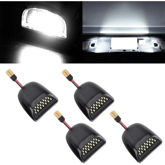 Super Bright 36 LED License Plate Light, 12V Plug and Play License Plate Lamp Assembly - Waterproof Replacement for Truck, Trailer, RV, SUV (4PCS)M