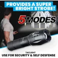 thumbnail image 1 of Super Bright 90000Lm Led Tactical Flashlight Military Led Torch 5 Modes Zoomable, 1 of 5