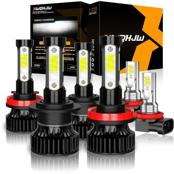 Super Bright Combo LED Headlight H7+H11+H11 High+Low Beam+Fog Light Bulbs 3 Sets
