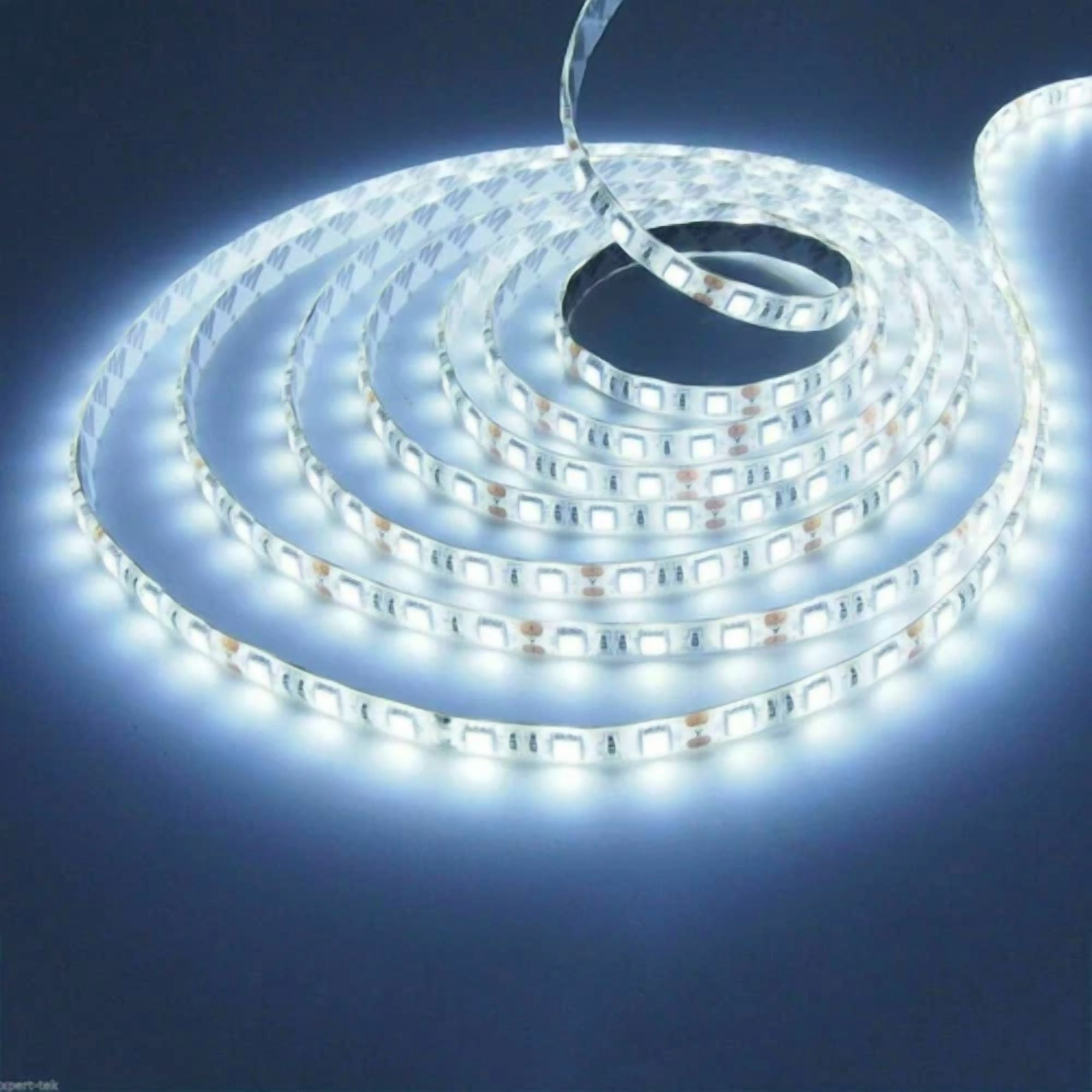 Super Bright Cool White 5M 300Leds Flexible Smd 5050 Led Strip Lights Lamps 12V