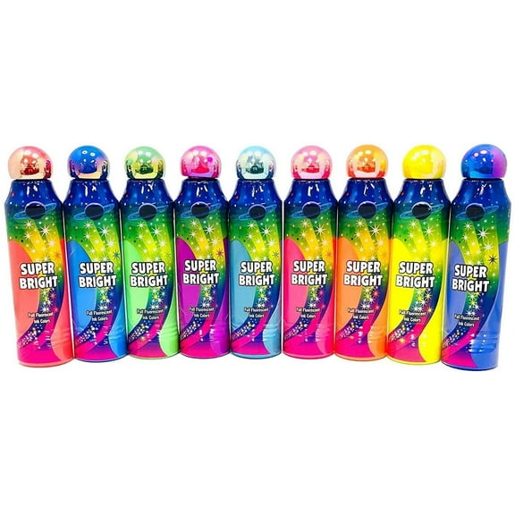 Super Bright Fluorescent 3oz Bingo Daubers- Set of 9 Daubers- Mixed Colors