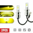 Super Bright H3 Csp Led Fog Light Bulbs Conversion Kit 55w 6000lm 3000k Yellow 5066