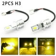 thumbnail image 1 of Super Bright H3 CSP LED Fog Light Bulbs Conversion Kit 80W 2000LM 3000K Yellow, 1 of 6