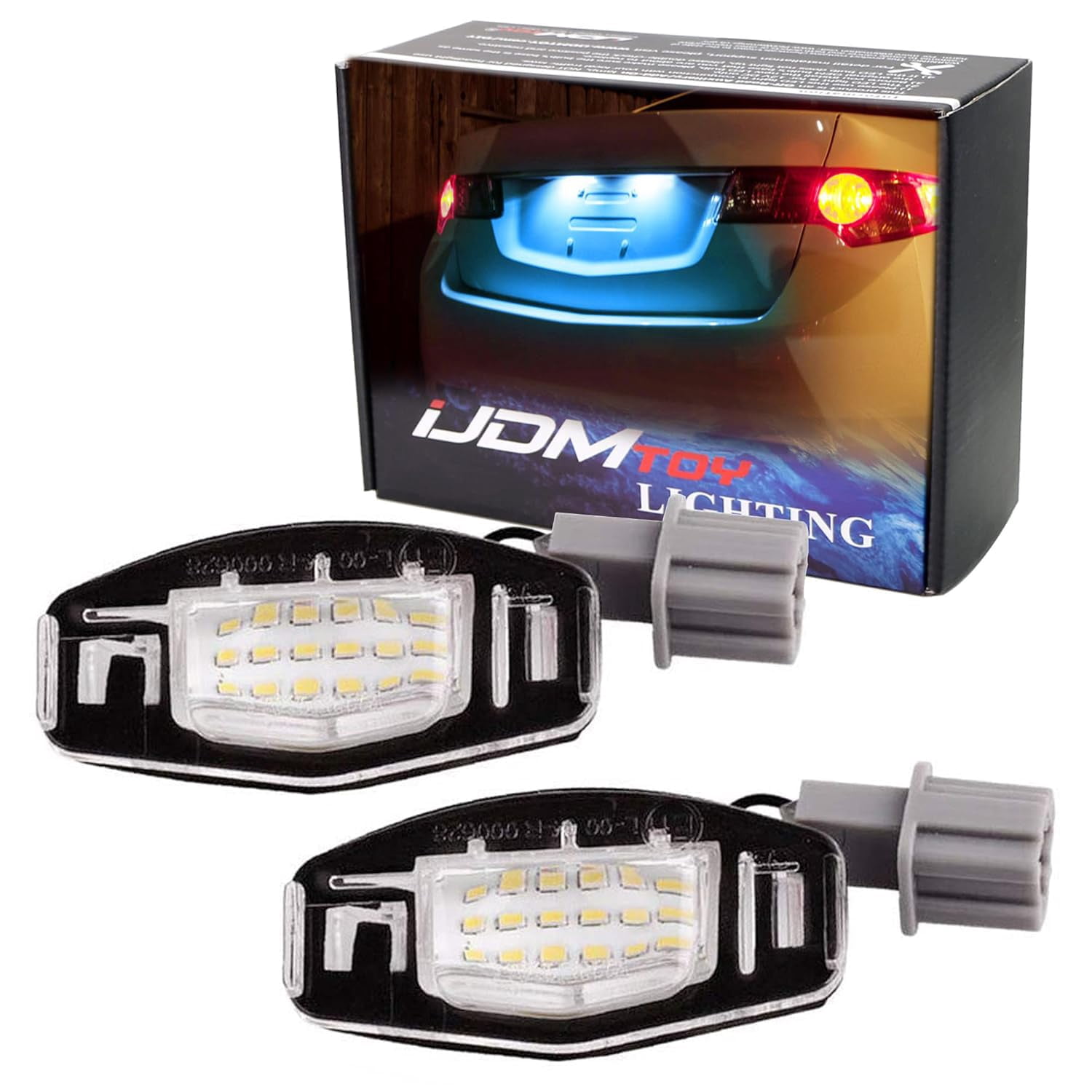 Super Bright Ice Blue Aqua Full LED License Plate Light Kit For Acura MDX RL TL TSX ILX Honda Civic Accord Odyssey
