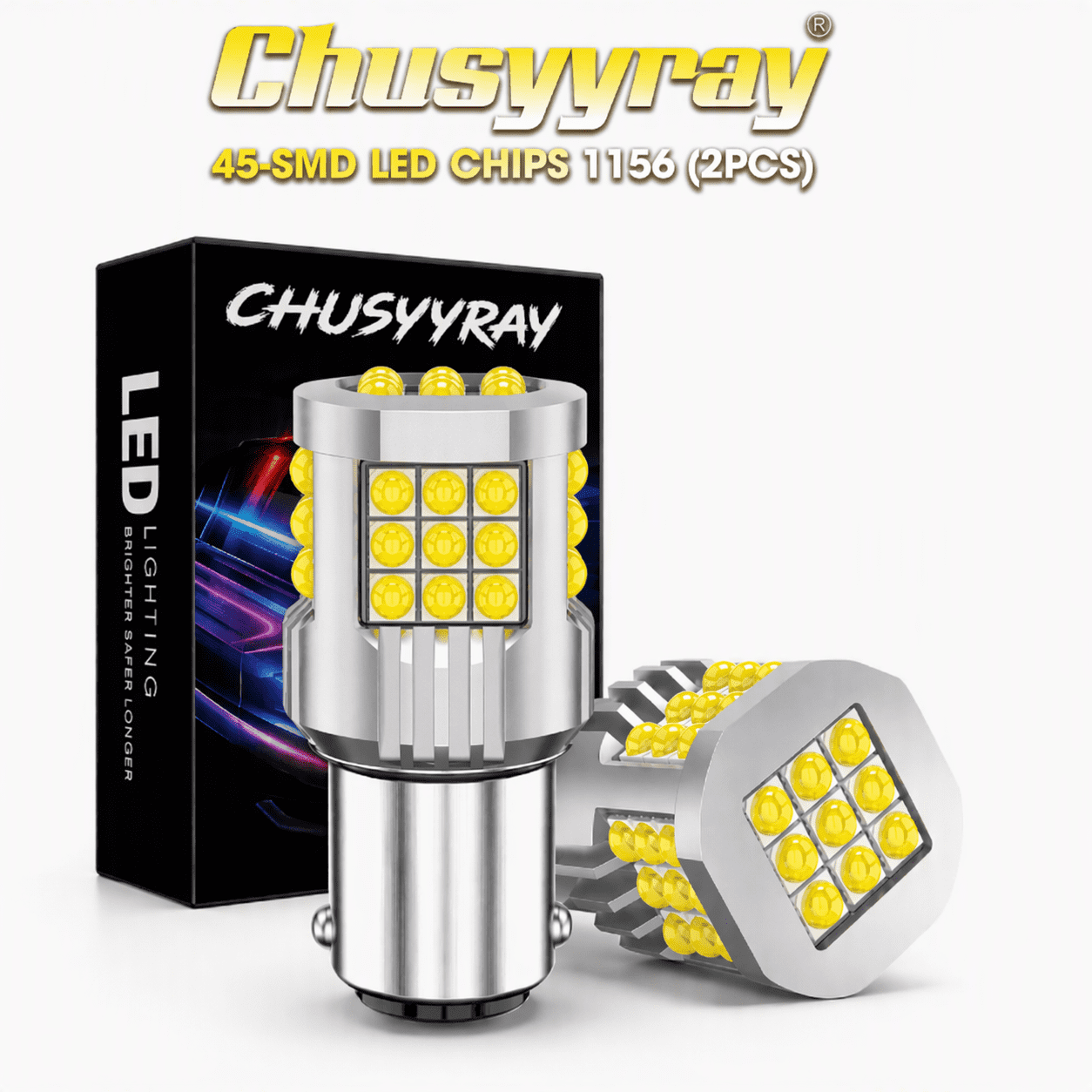 Super Bright LED 1156 P21W 7506 Reverse Backup Light White Bulb 2pcs ...