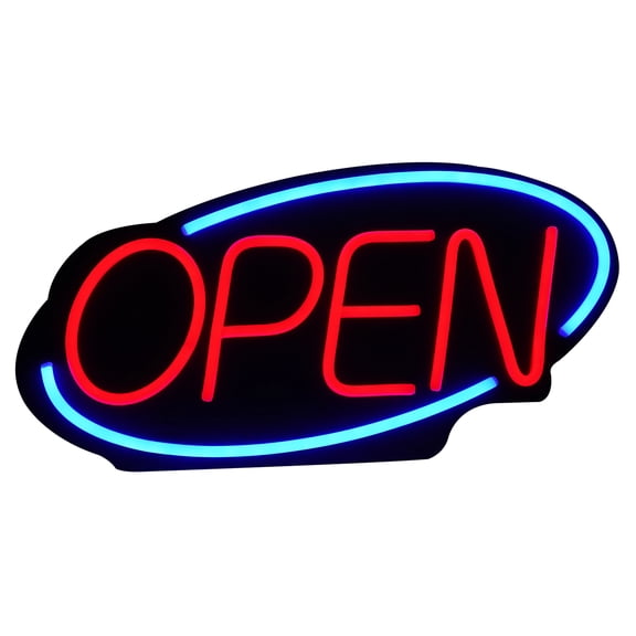 Super Bright LED Neon Open Sign, Business Light Up Neon Lights Sign, Wall Window Hanging Decor for Bar, Retail Store & Shop Door