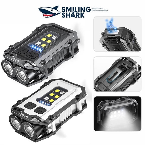 Super Bright LED Pocket Flashlight, Multifunctional Mini Keychain Light with 8 Modes, Type-C USB Rechargeable, Waterproof Work Light for Outdoor Camping Car Repair