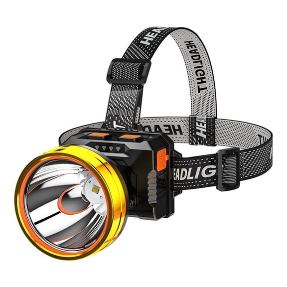 Super Bright LED Rechargeable Headlamp Flashlight Torch HeadLamp for Mining Camping Hiking Fishing(Color : White Light)