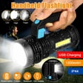 thumbnail image 1 of Super Bright LED Searchlight Portable Rechargeable Spotlight Handheld Flashlight, 1 of 11