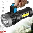 thumbnail image 1 of Super Bright LED Searchlight Portable Rechargeable Spotlight Handheld Flashlight, 1 of 12