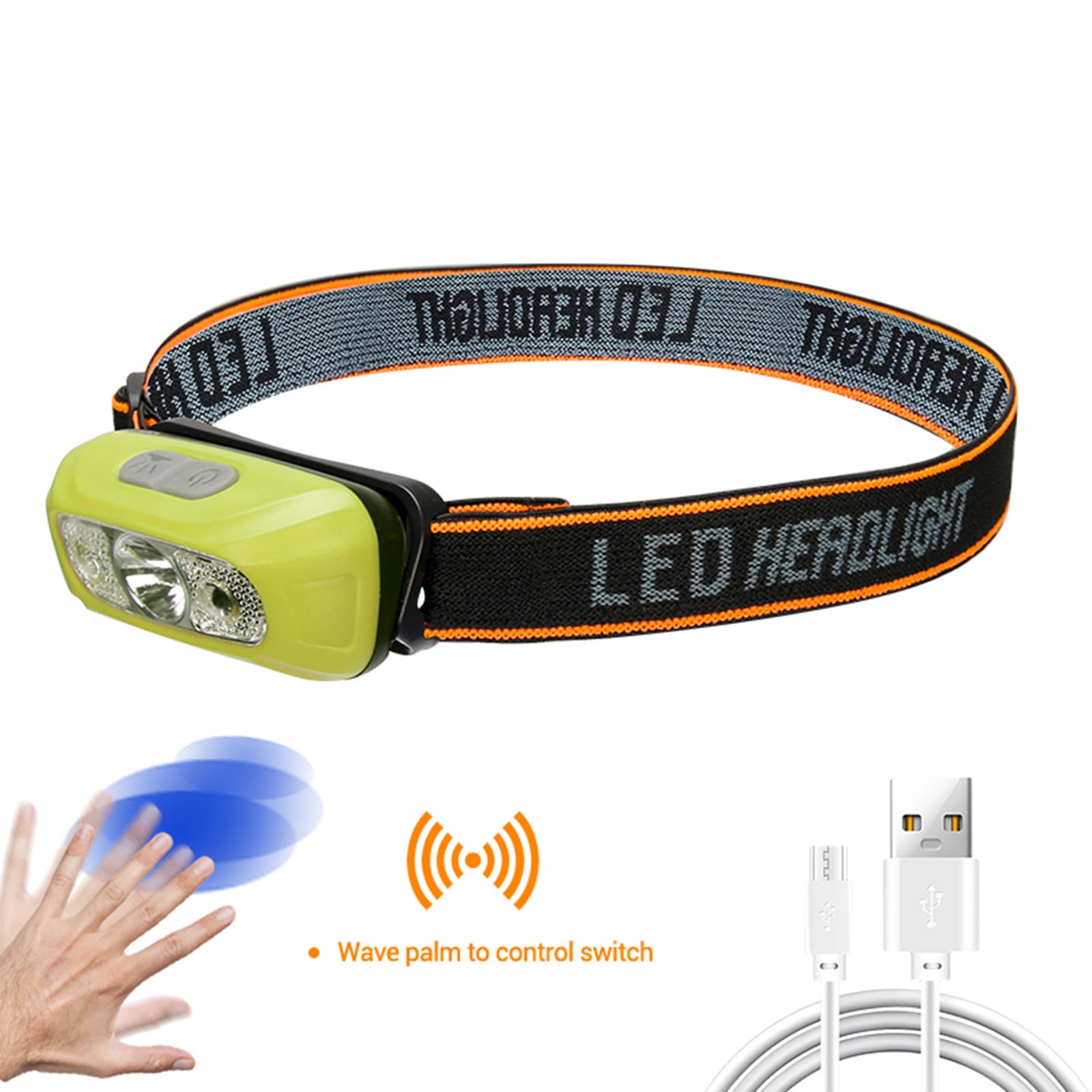 Super Bright Light Sensor Mini LED Headlight, Motion Sensor Headlight