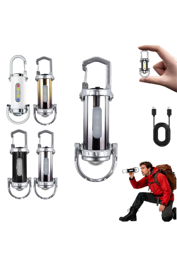 Waterproof Pocket Light Mini Keychain Flashlight, Waterproof, Black, 1