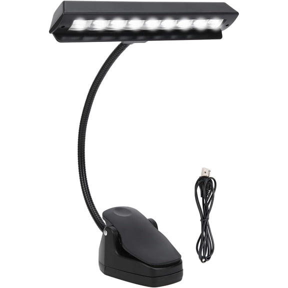 Super Bright Music Stand Light, Eye Caring Clip on Piano Light, USB Rechargeable, Long Lasting up to 1000 Hrs, for The Piano, Sheet Music, Guitar