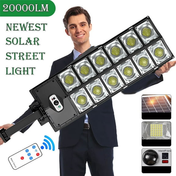 Super Bright Outdoor Solar Street Light Motion Sensor Lamp Commercial Dusk To Dawn Road Lamp